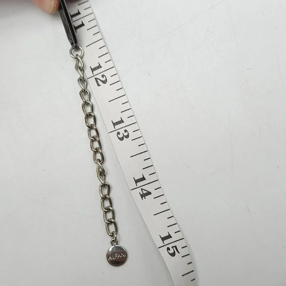 Chunky Alfani Silver & Black Metal Statement Necklace With Adjustable Chain - Picture 6 of 6